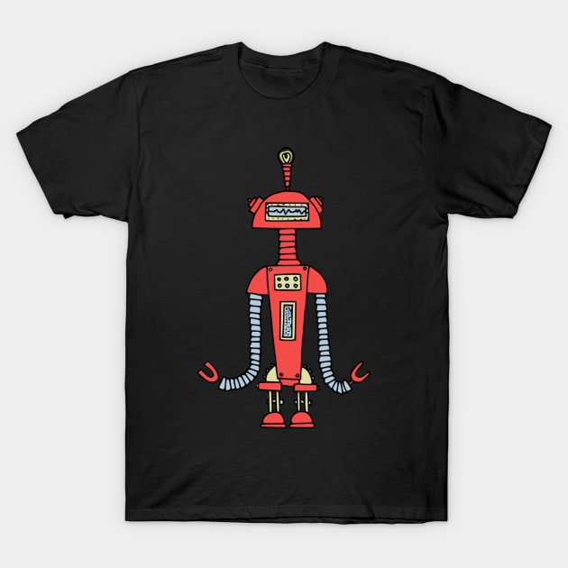 BOTTIE : Retro Robot T-Shirt by krisevansart